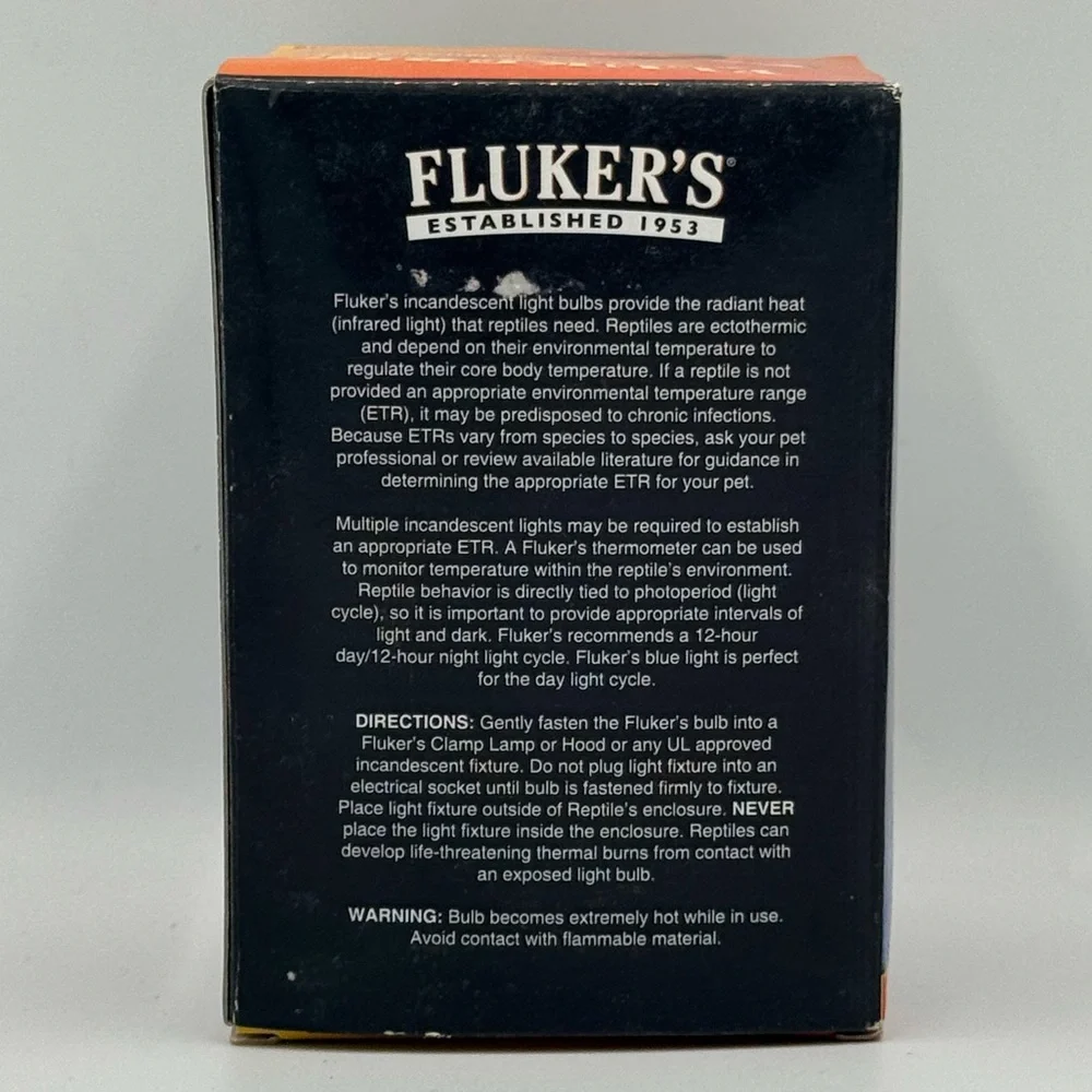 Fluker's Reptile Night Time Red Basking Spotlight, Infrared Heat Lamp 150 Watt